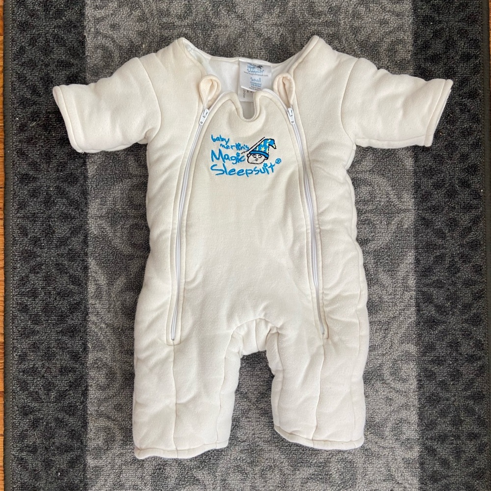 Baby Merlin's Magic Sleepsuit - Cream - Small 12-18lbs
